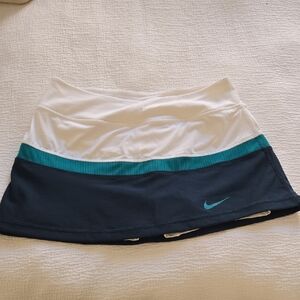 Nike White, Teal, and Navy Skirt